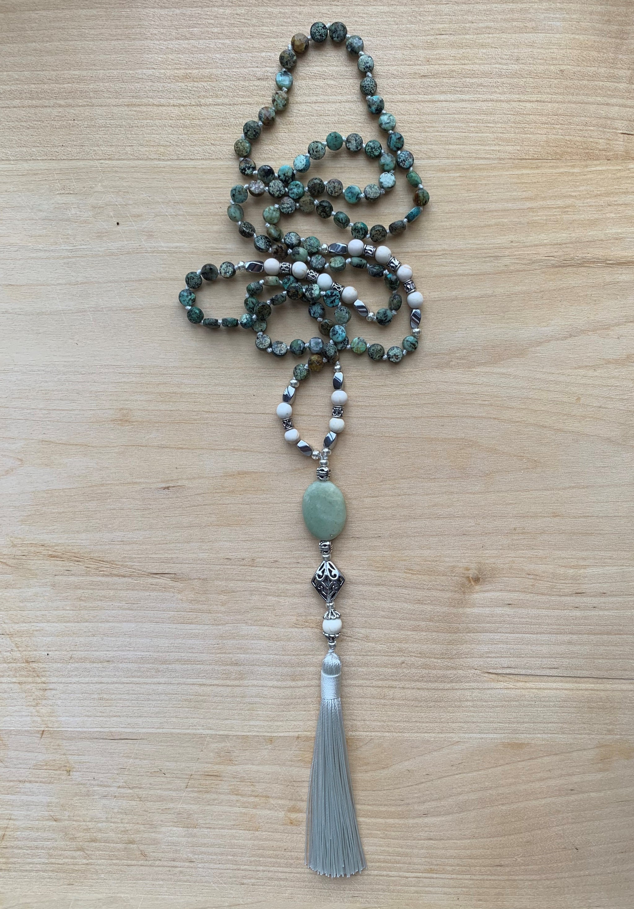 KOSTAL African Turquoise Mala necklace