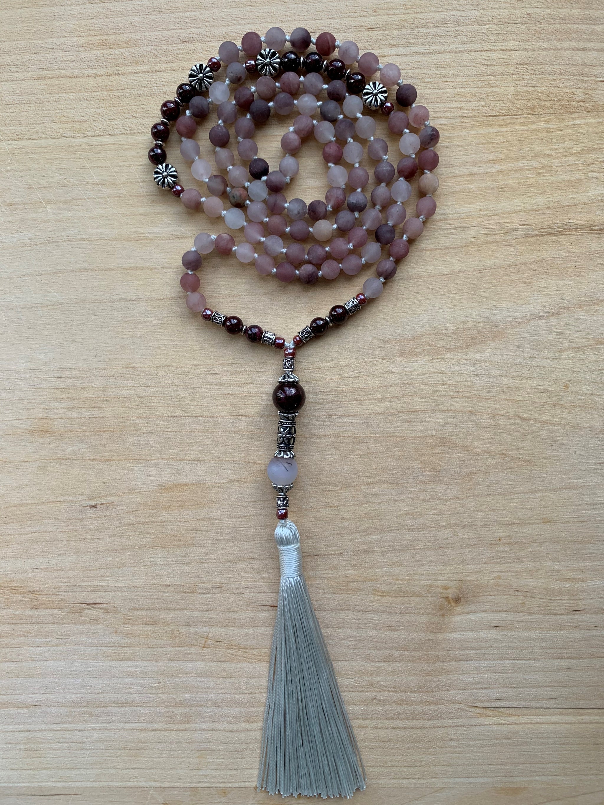 TUYA BERRY QUARTZ MALA NECKLACE