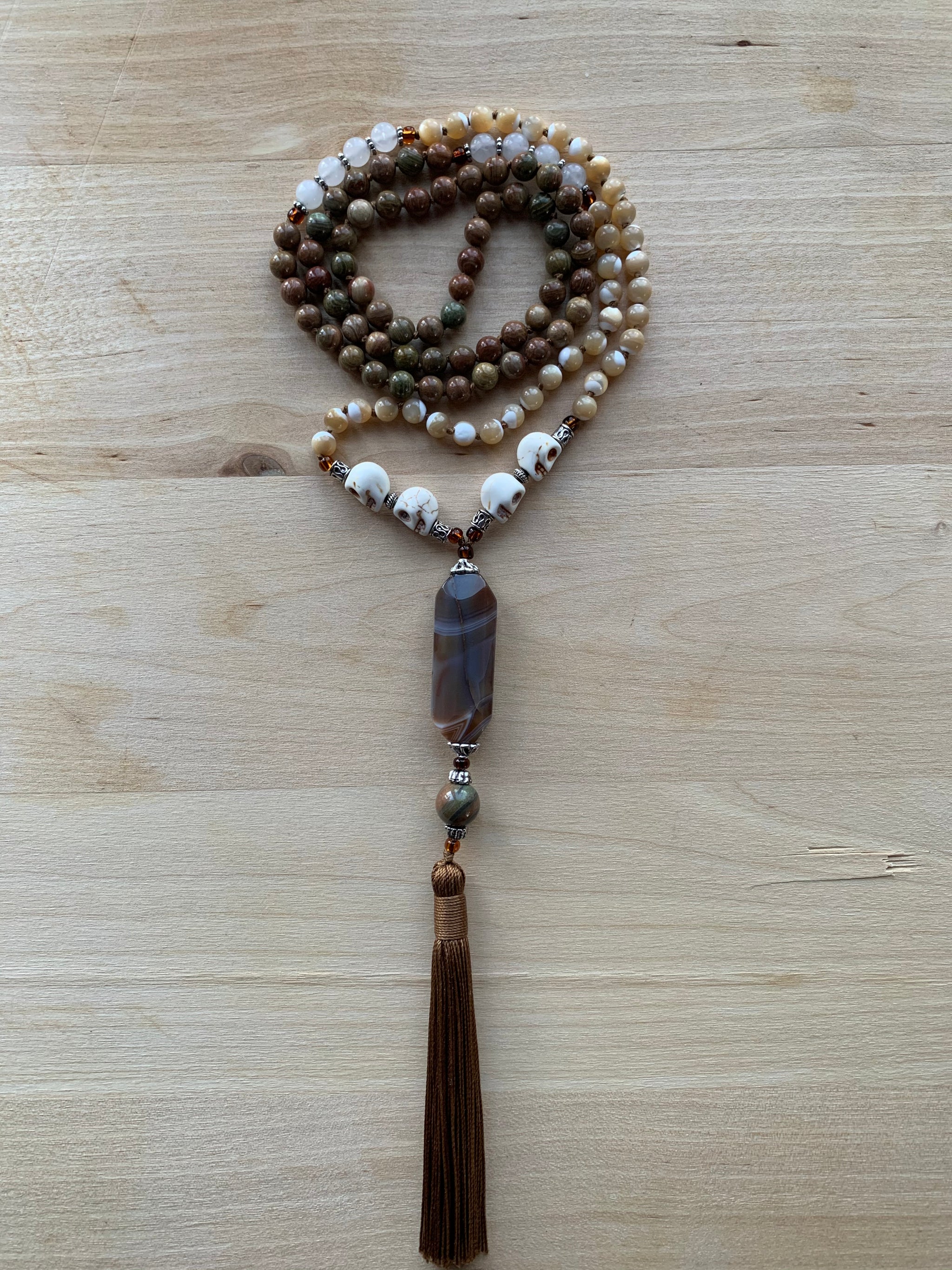 ATKA Rainbow Saturn Jasper Munda Mala