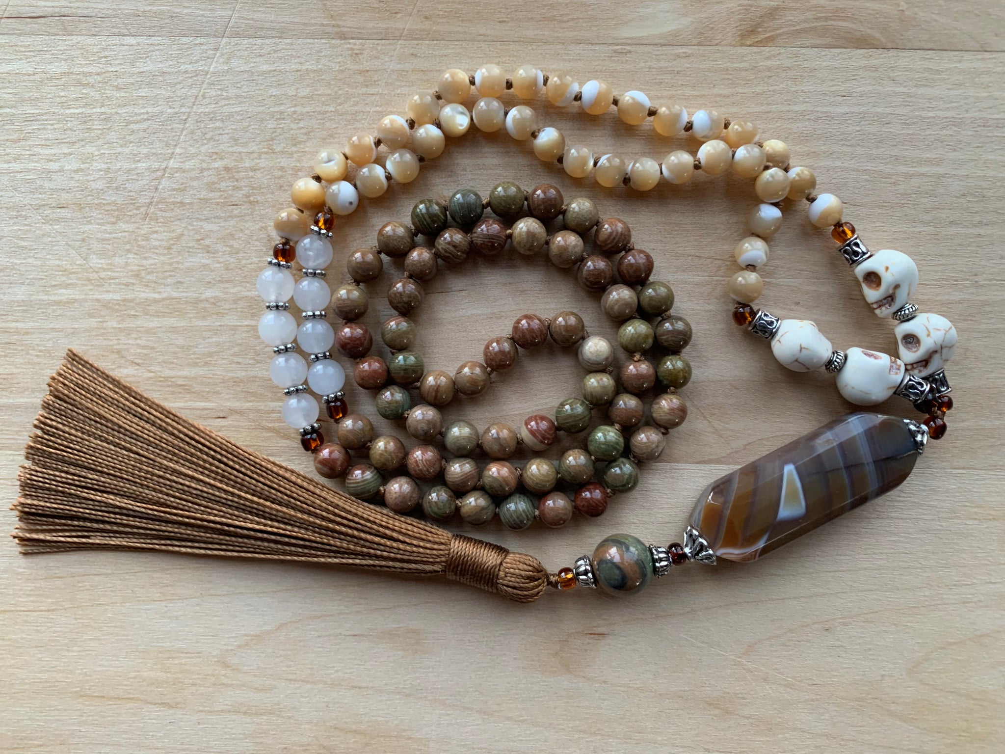 ATKA Rainbow Saturn Jasper Munda Mala