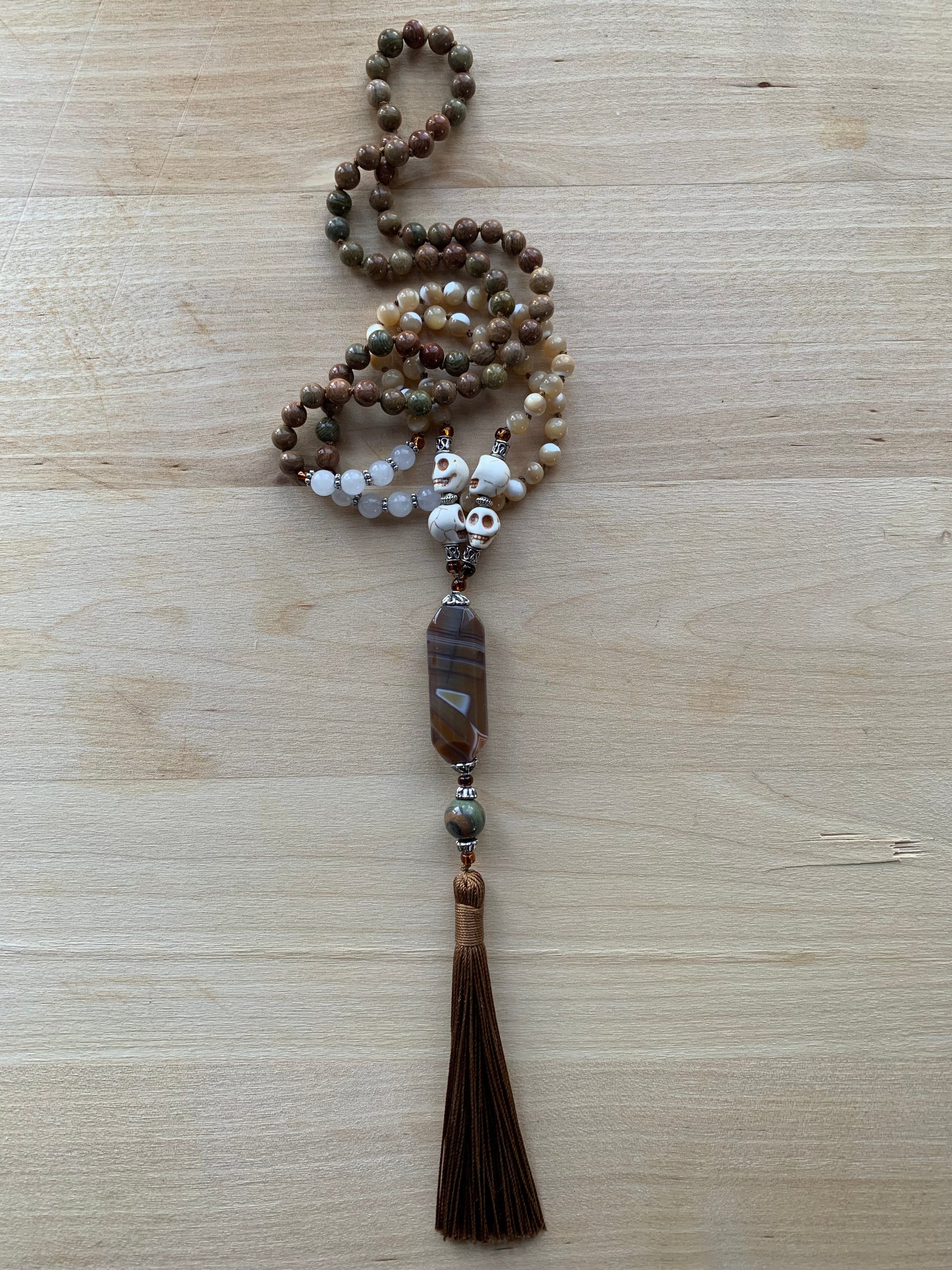 ATKA Rainbow Saturn Jasper Munda Mala