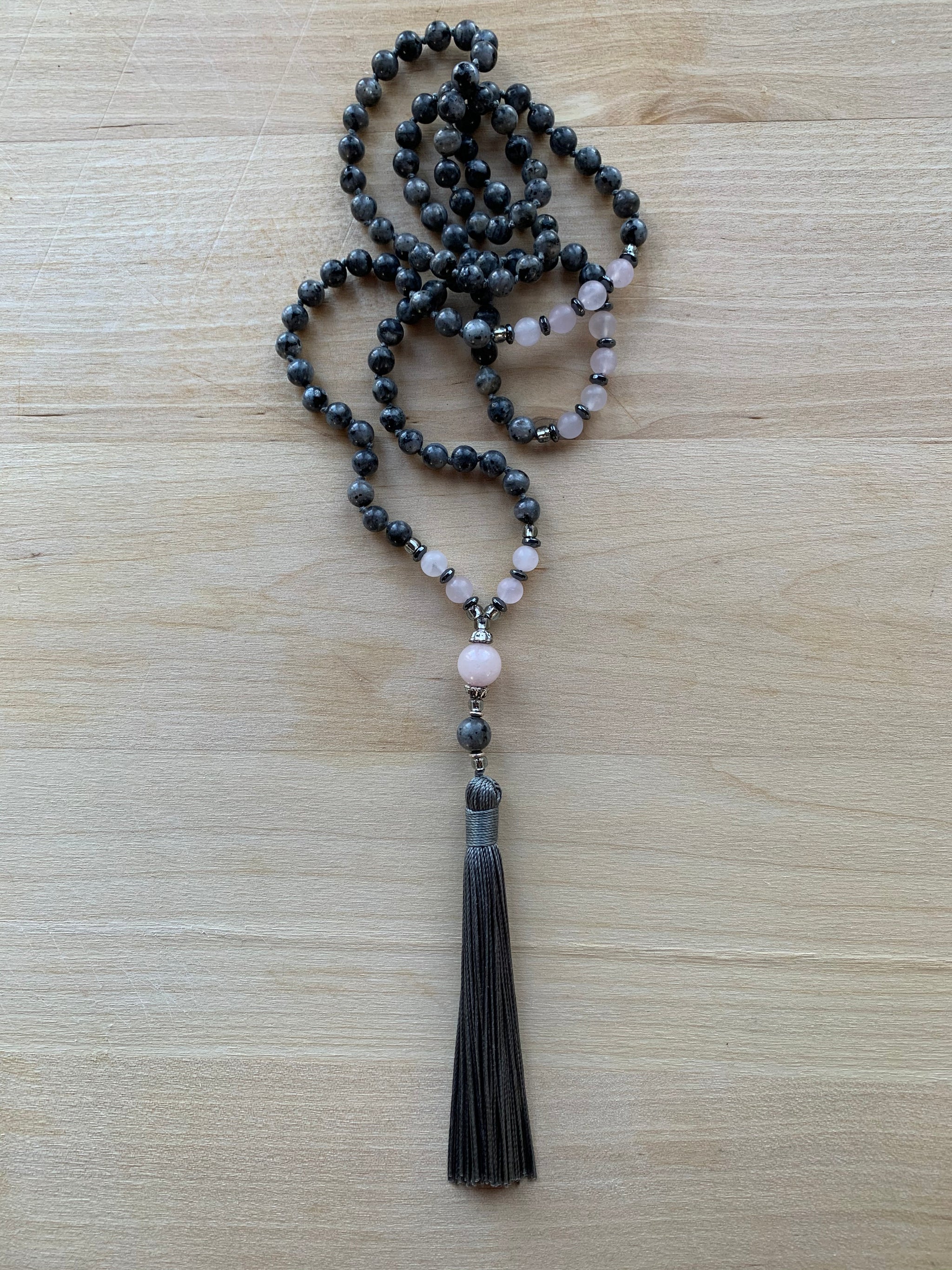 CAGUA Larvikite Mala necklace