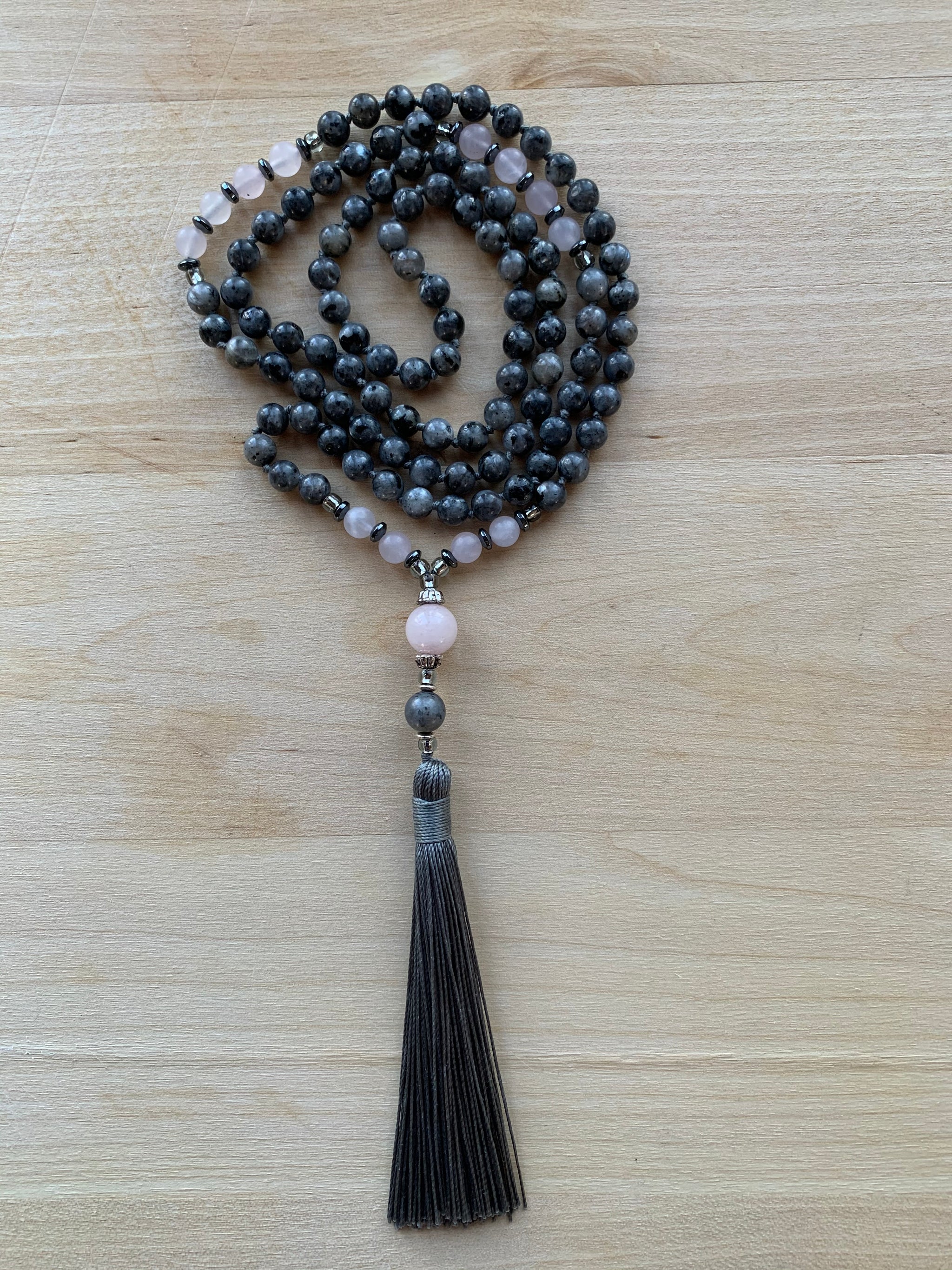 CAGUA Larvikite Mala necklace