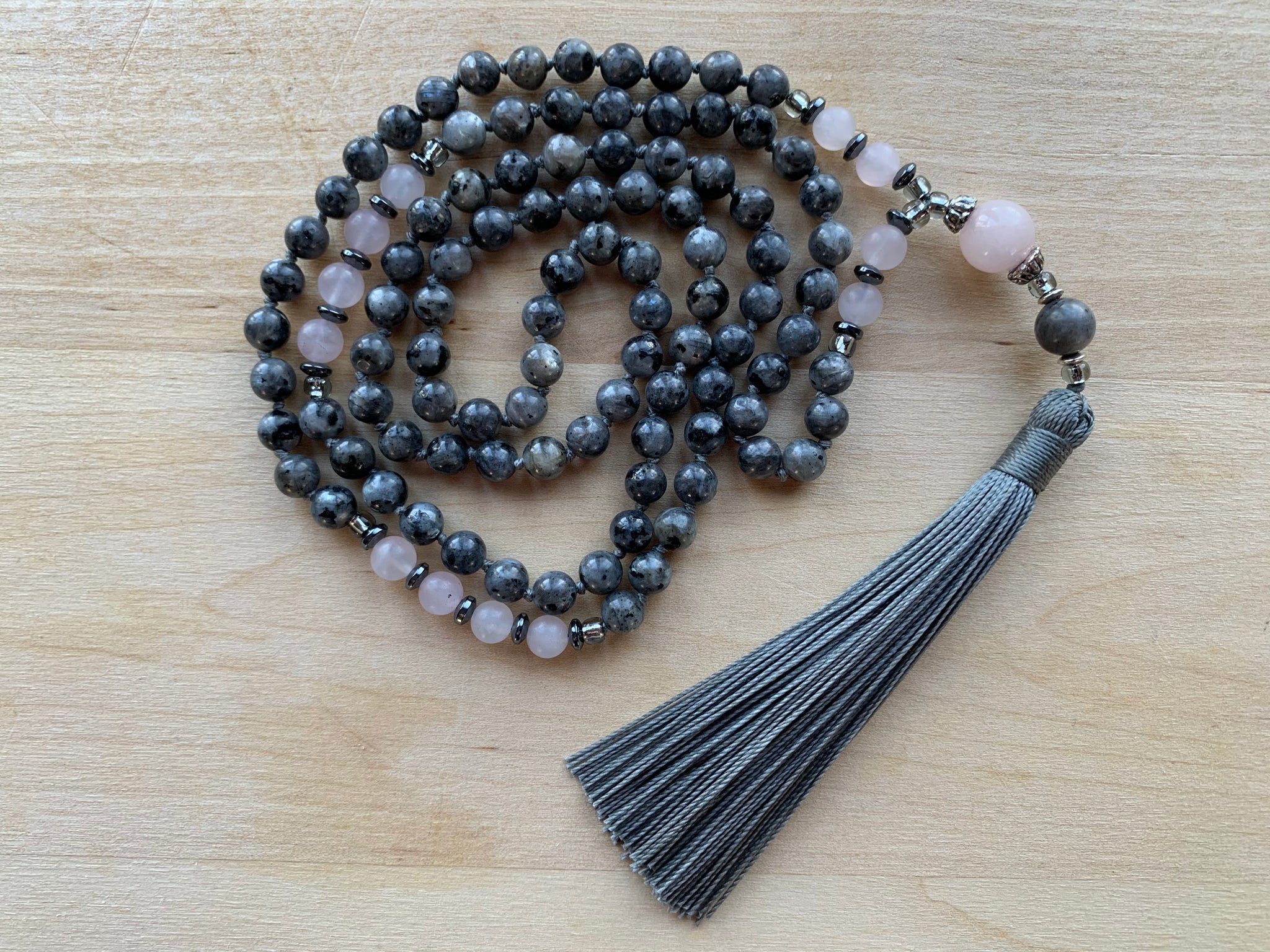 CAGUA Larvikite Mala necklace