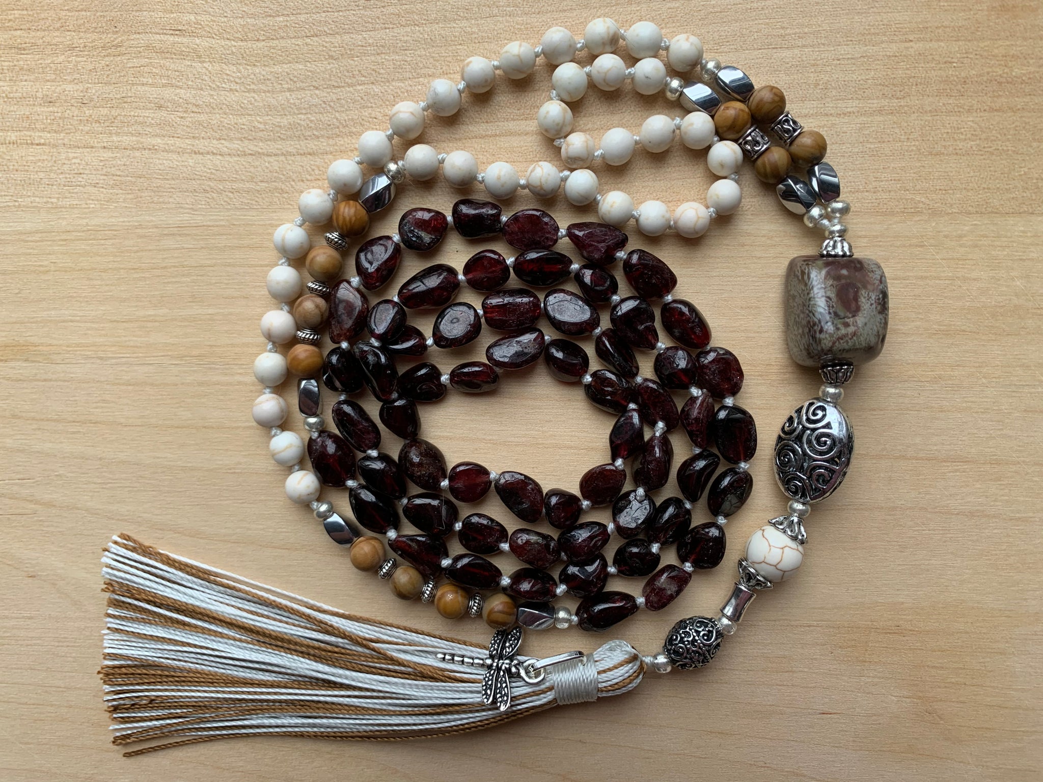 GARIBALDI Red Garnet Mala Necklace