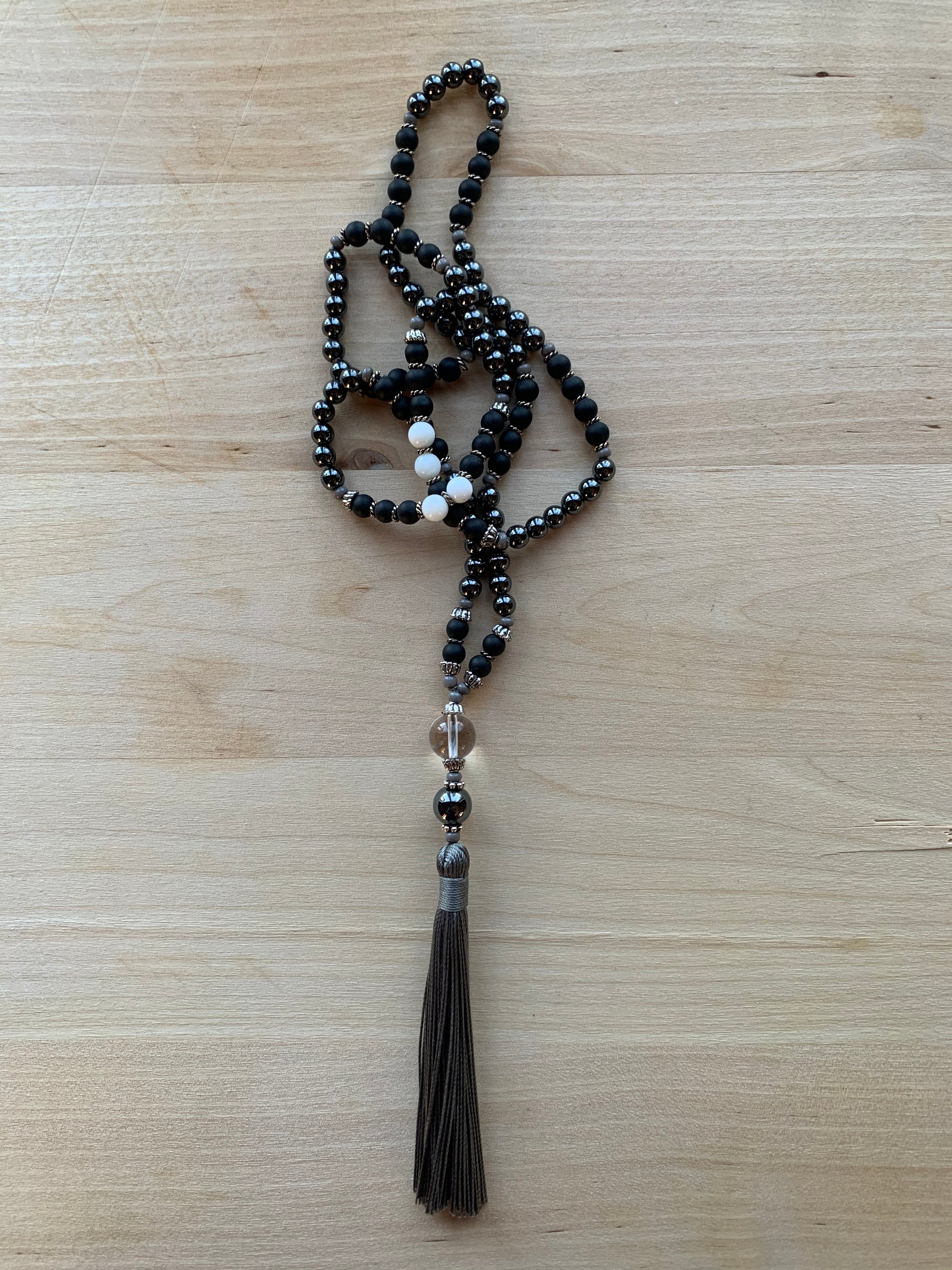 HAKKODA Haematite mala necklace for meditation