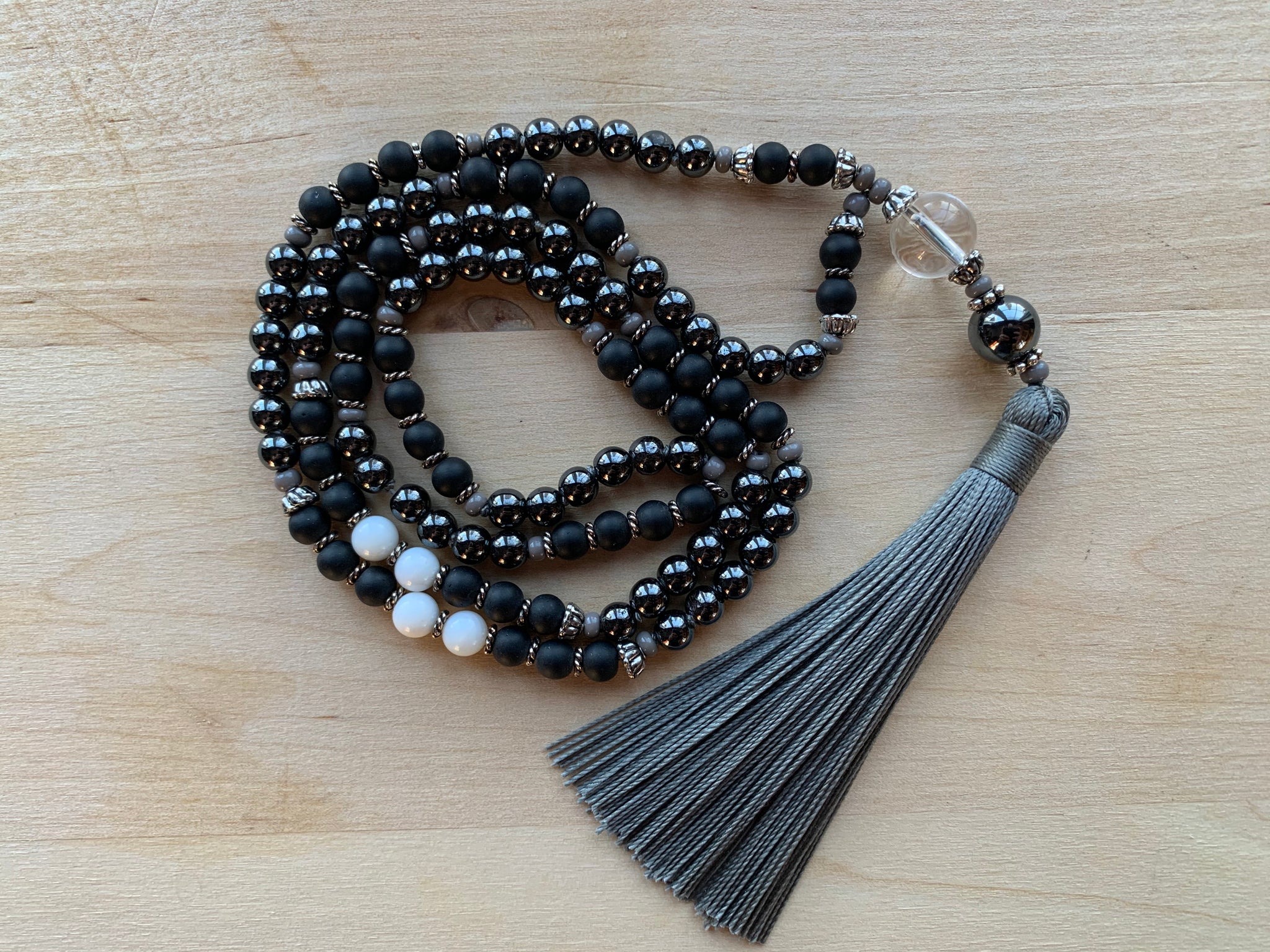 HAKKODA Haematite mala necklace for meditation