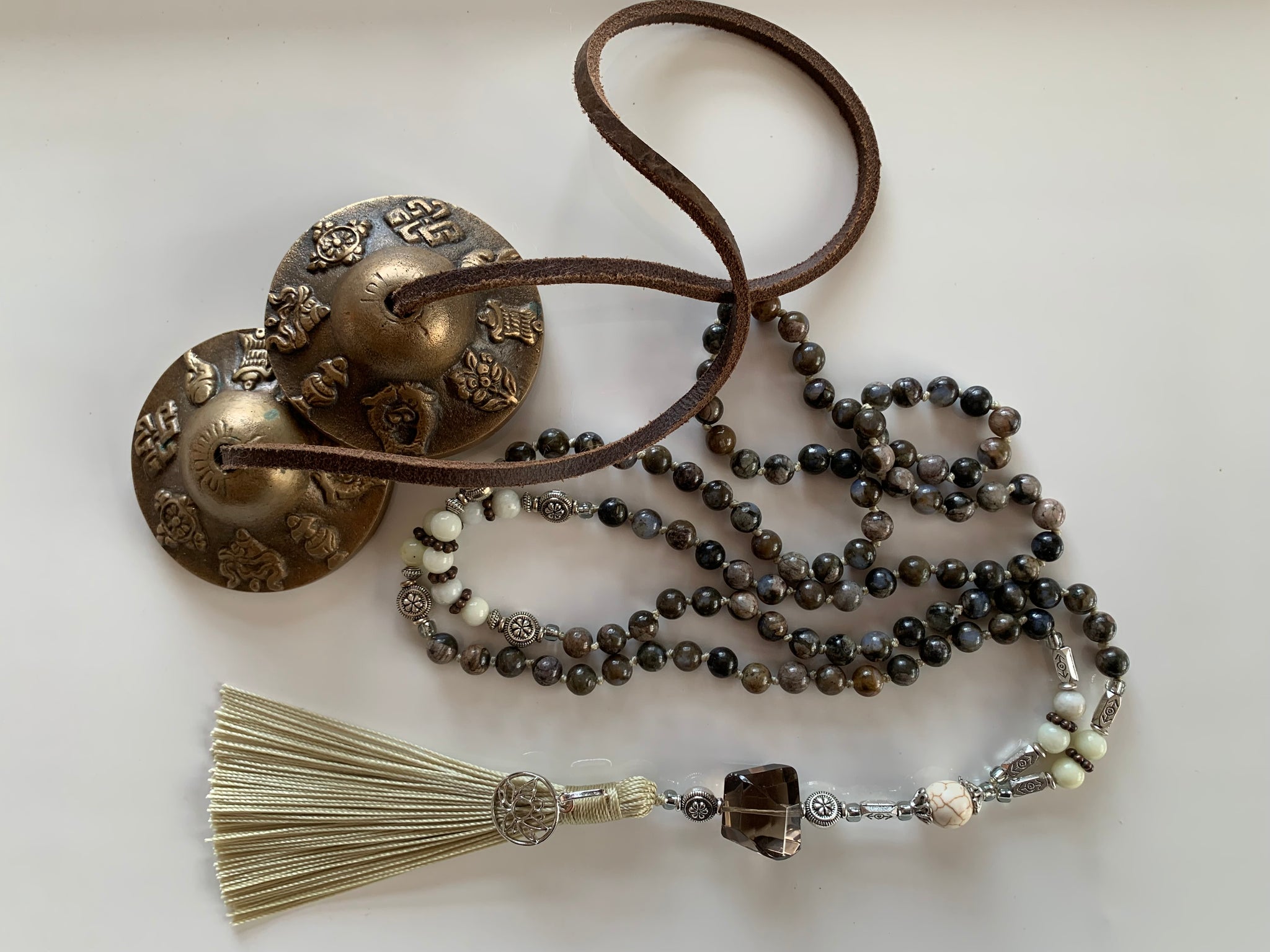 JARVIS Llanite gemstone mala necklace