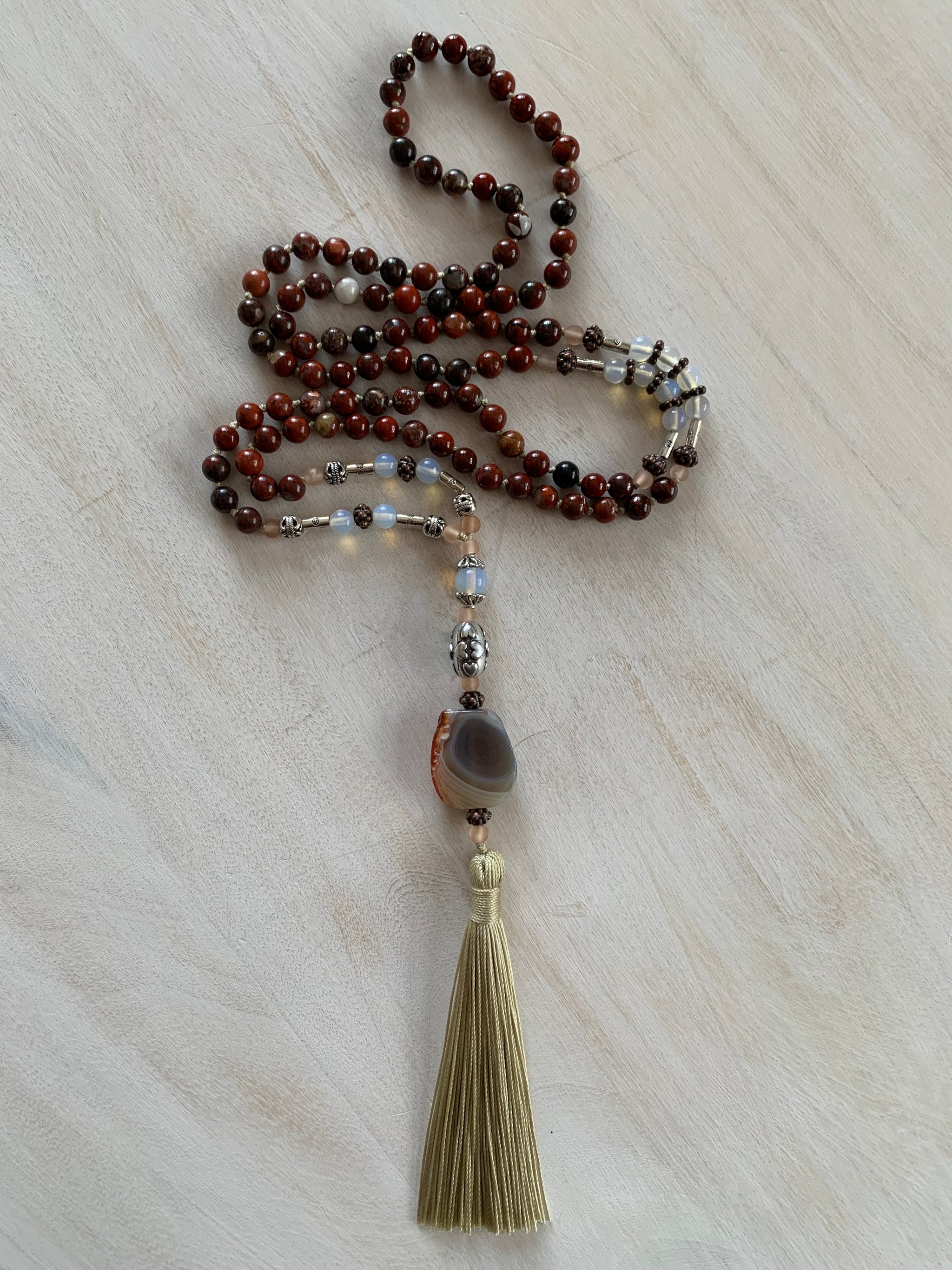 KOROVIN Poppy Jasper Mala necklace