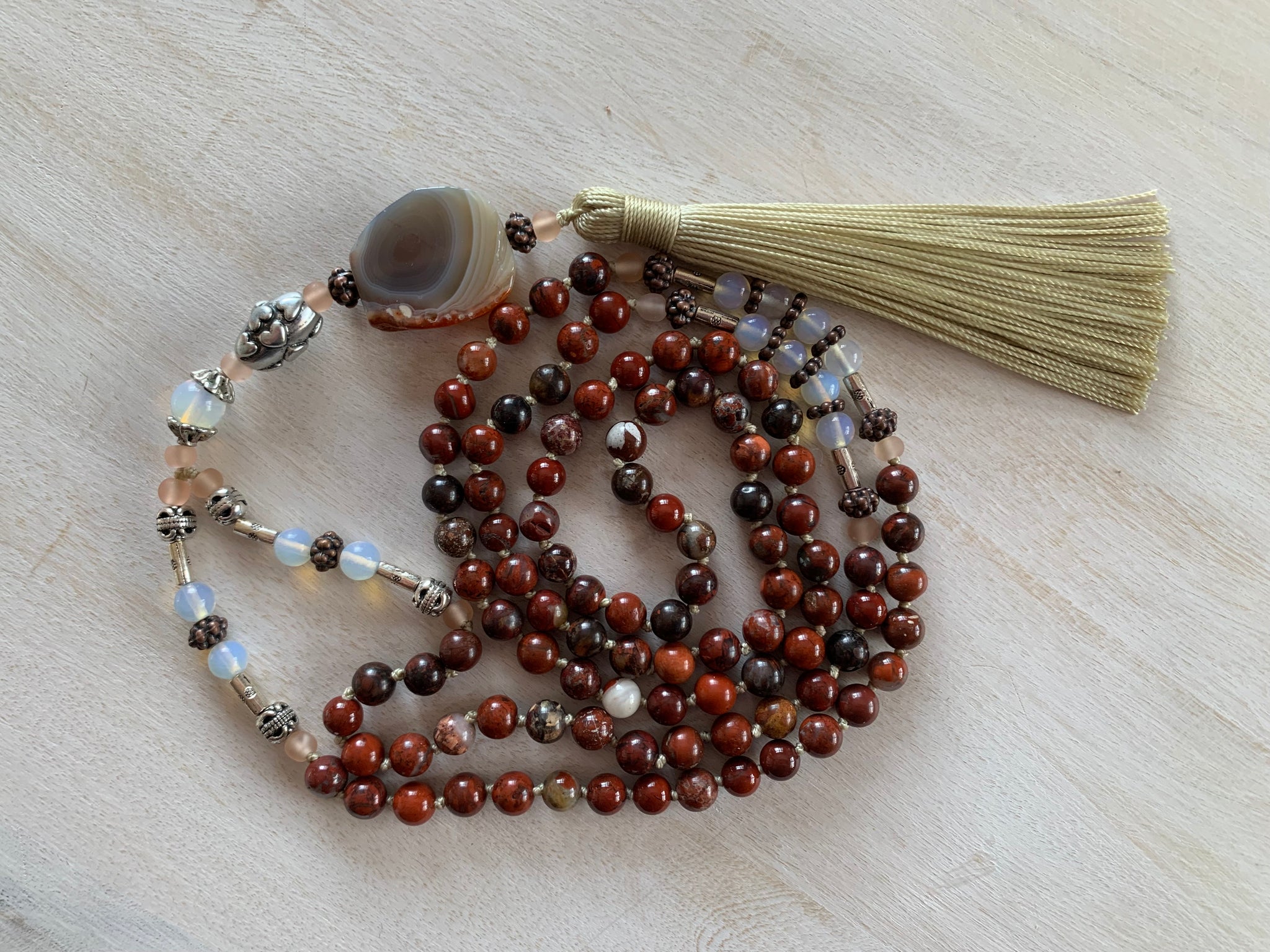 KOROVIN Poppy Jasper Mala necklace