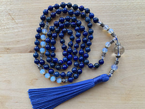 LOPEVI Lapis Lazuli Mala necklace