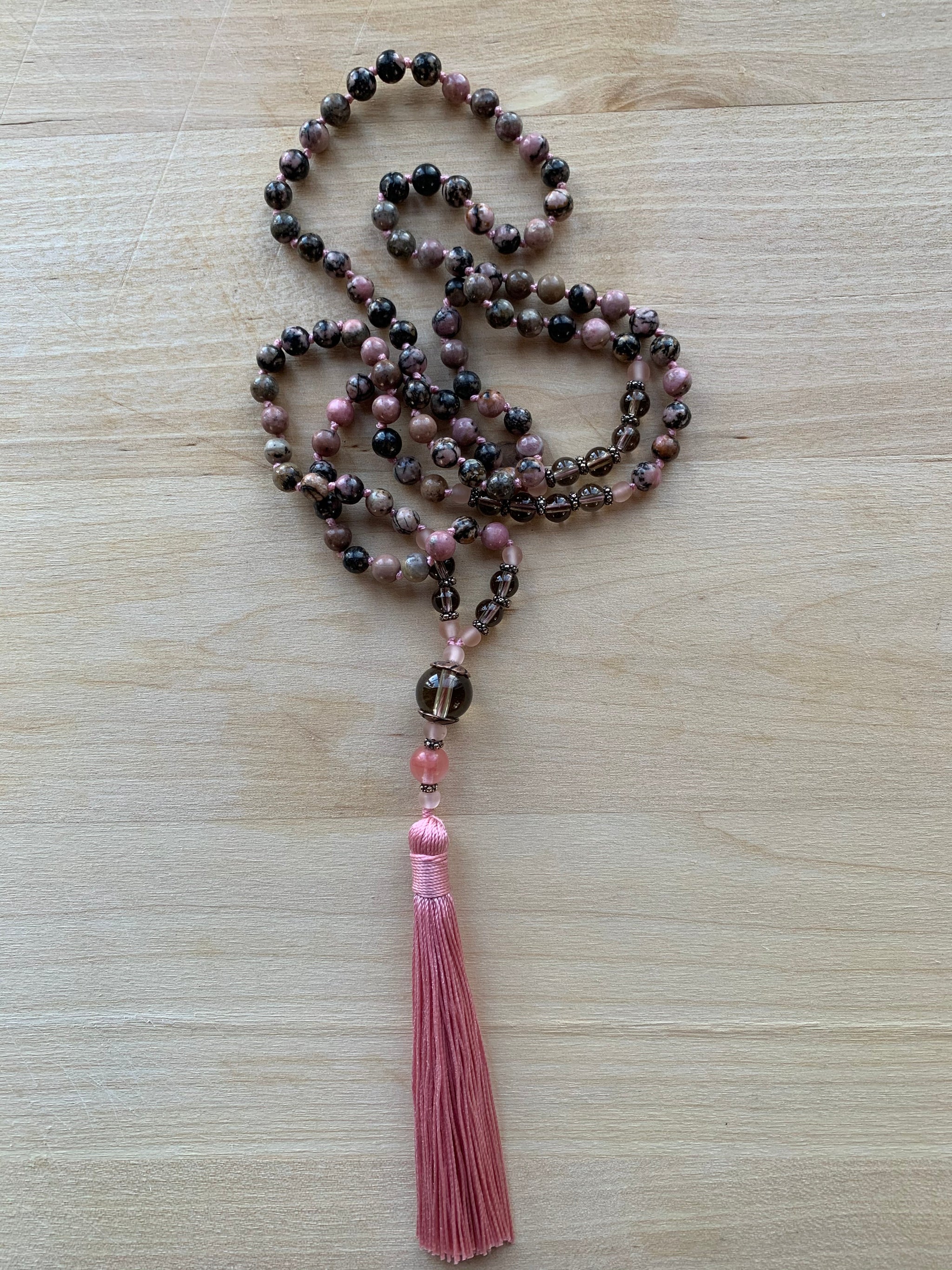 Madeira Rhodonite mala necklace
