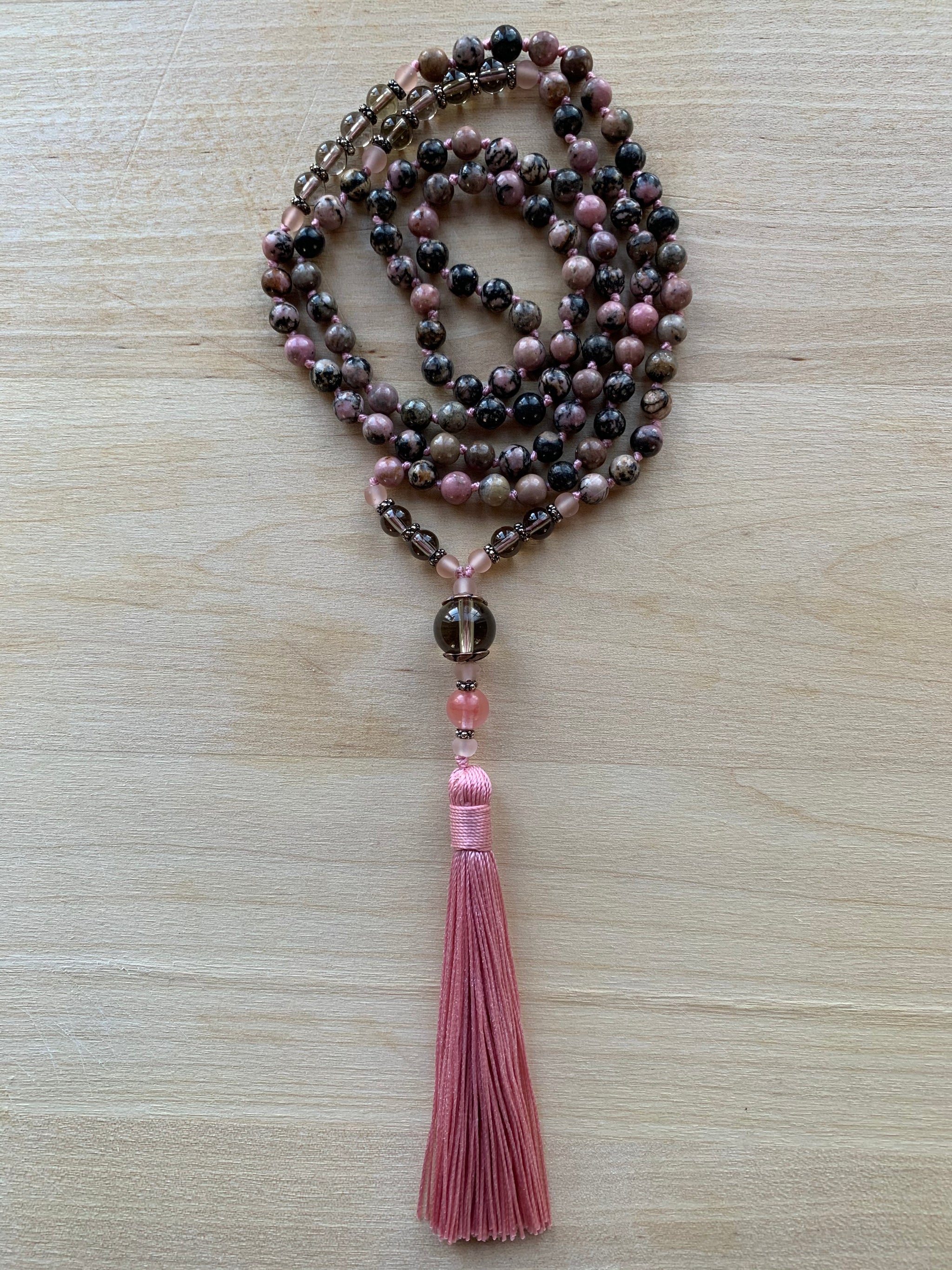 Madeira Rhodonite mala necklace
