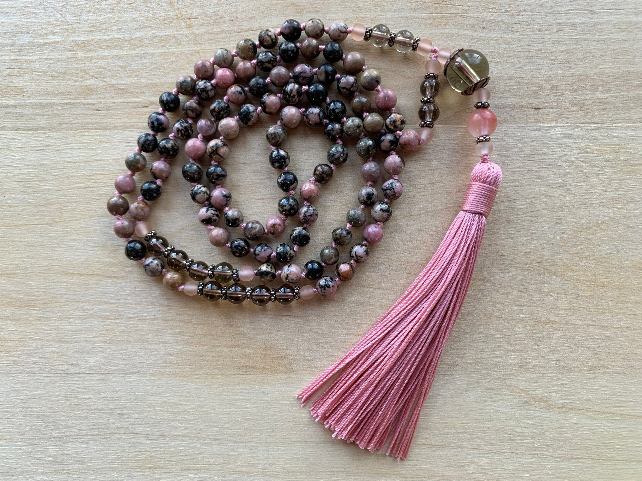 Madeira Rhodonite mala necklace
