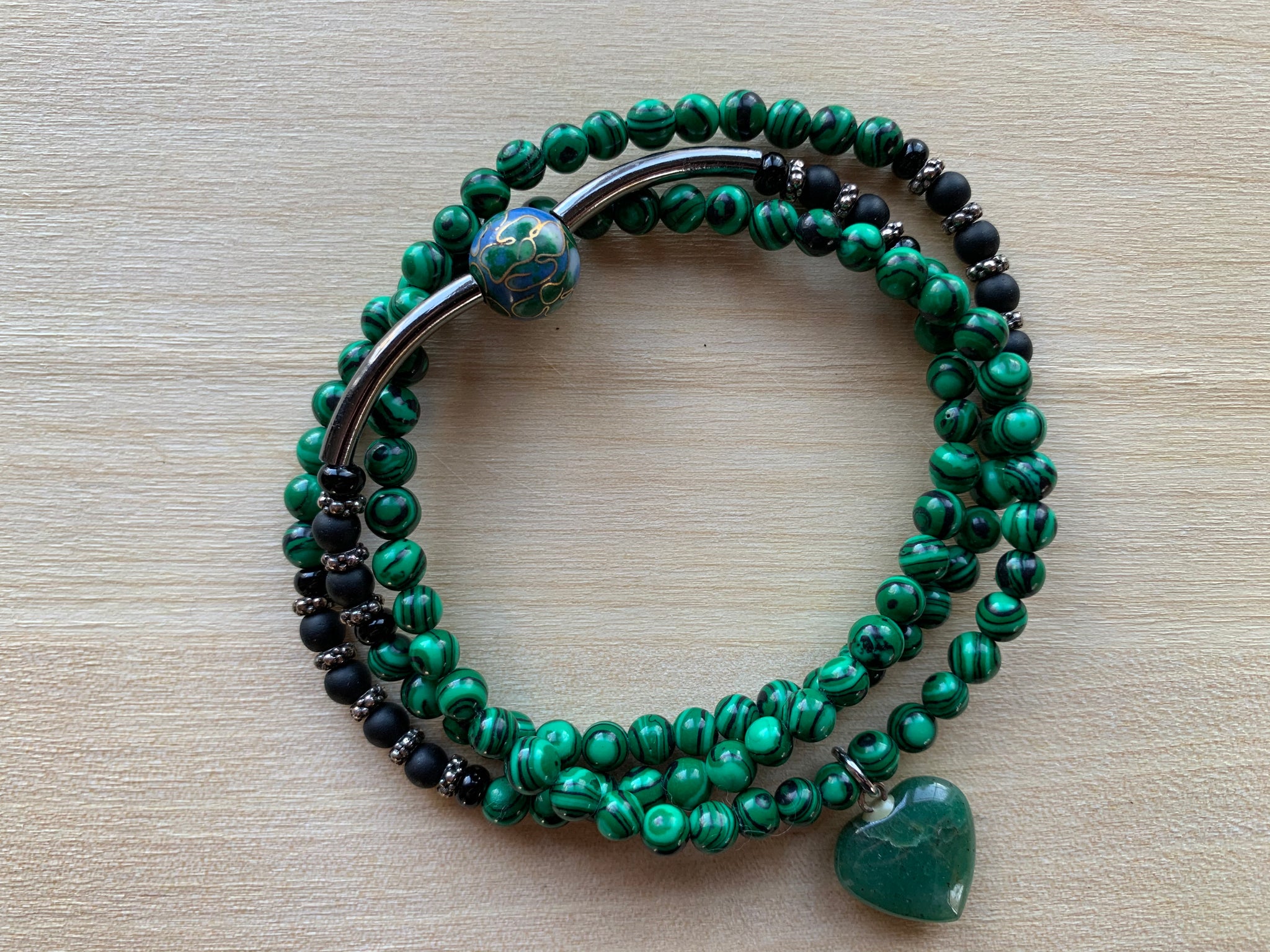 MISTASSINI Malachite Mala Twist Bracelet