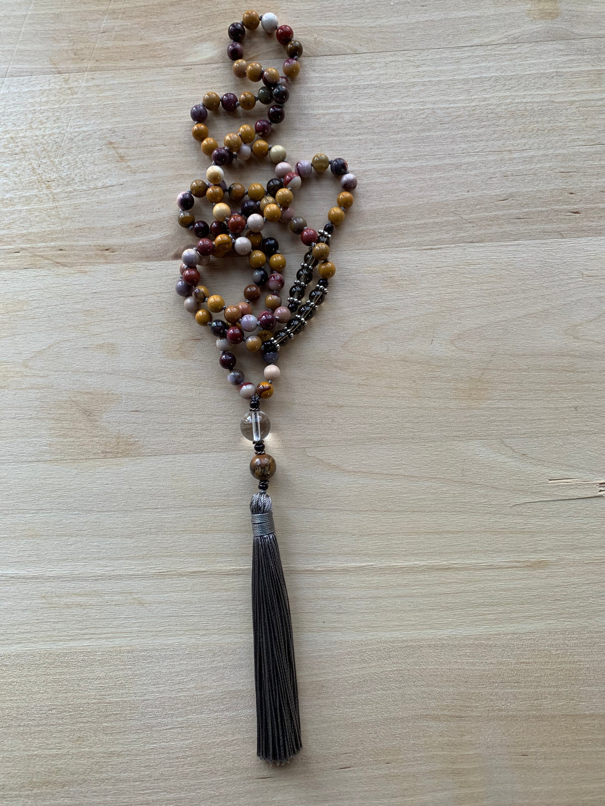 MOOKA Moukaite gemstone Mala necklace for meditation