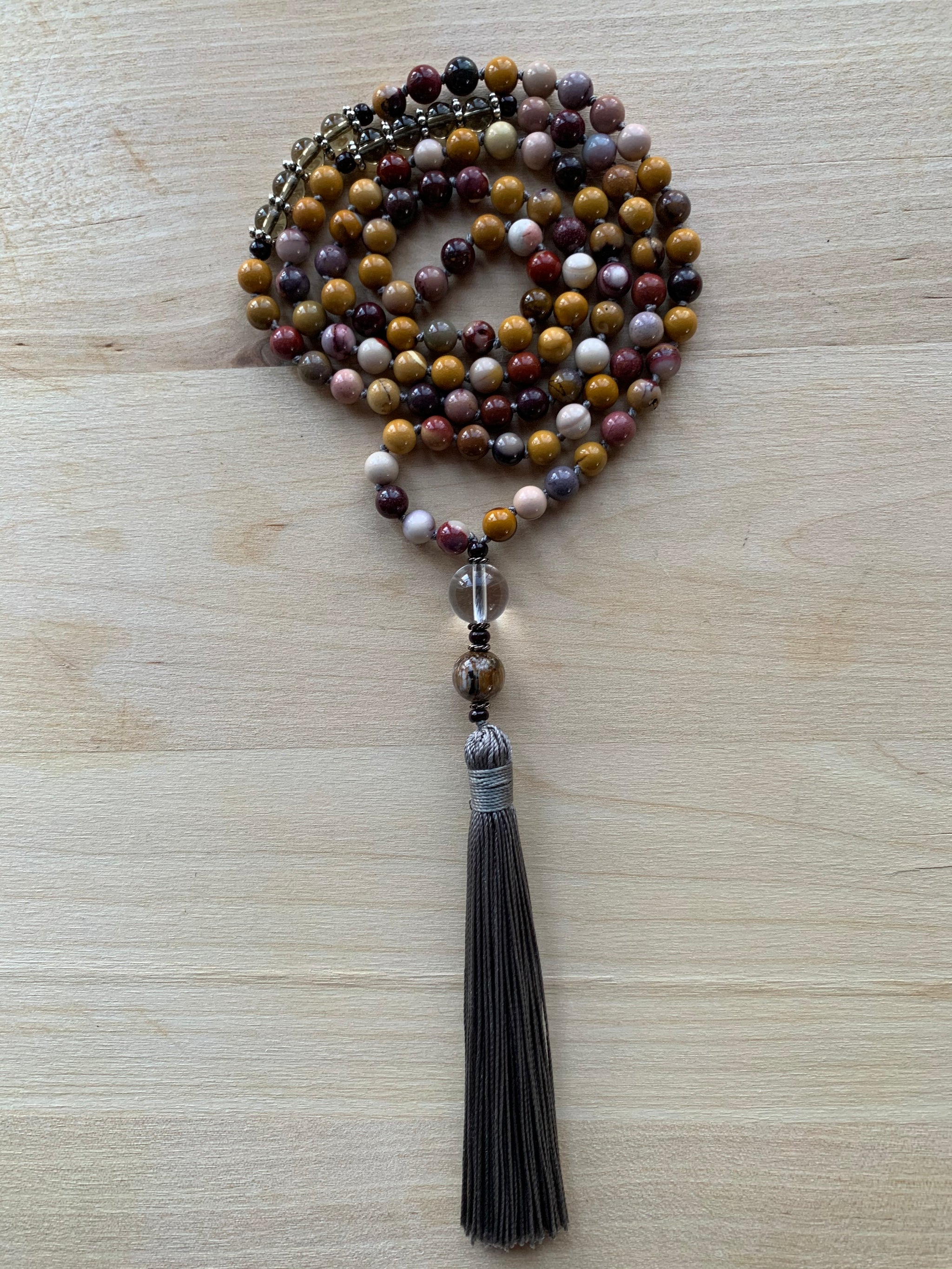 MOOKA Moukaite gemstone Mala necklace for meditation