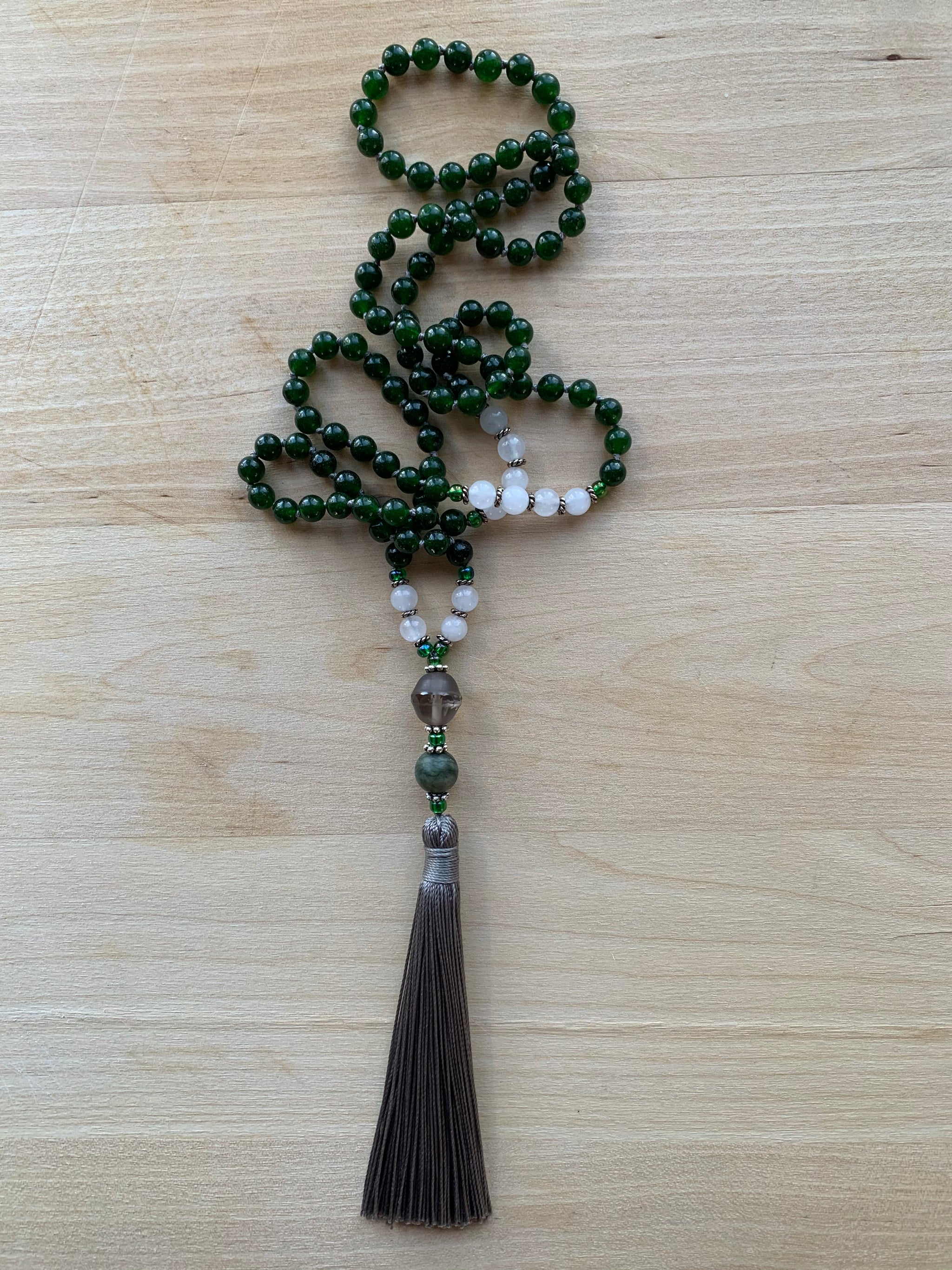 SATAH B.C. Jade stone mala necklace for meditation