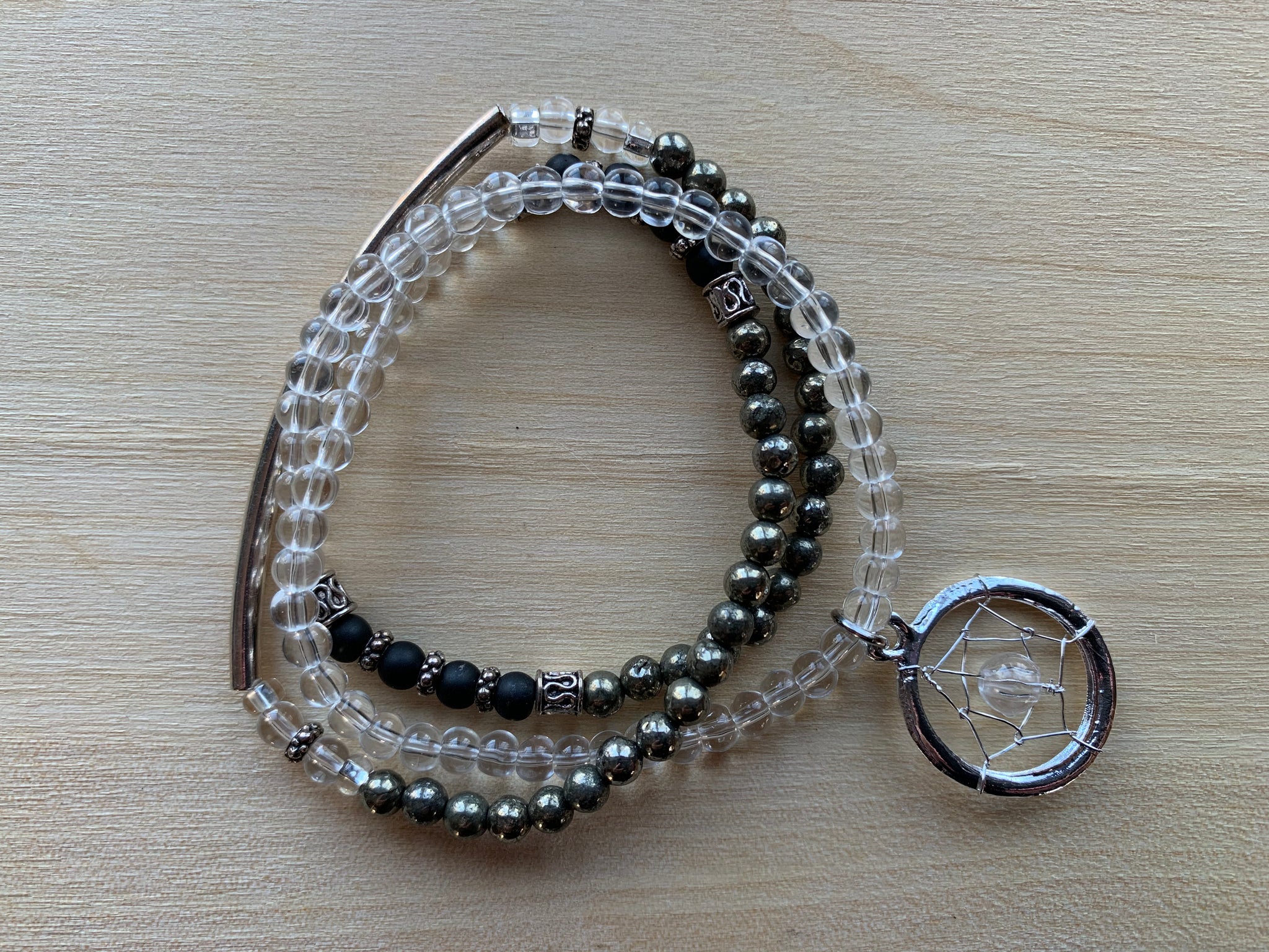 SELWYN Pyrite Mala Twist Bracelet