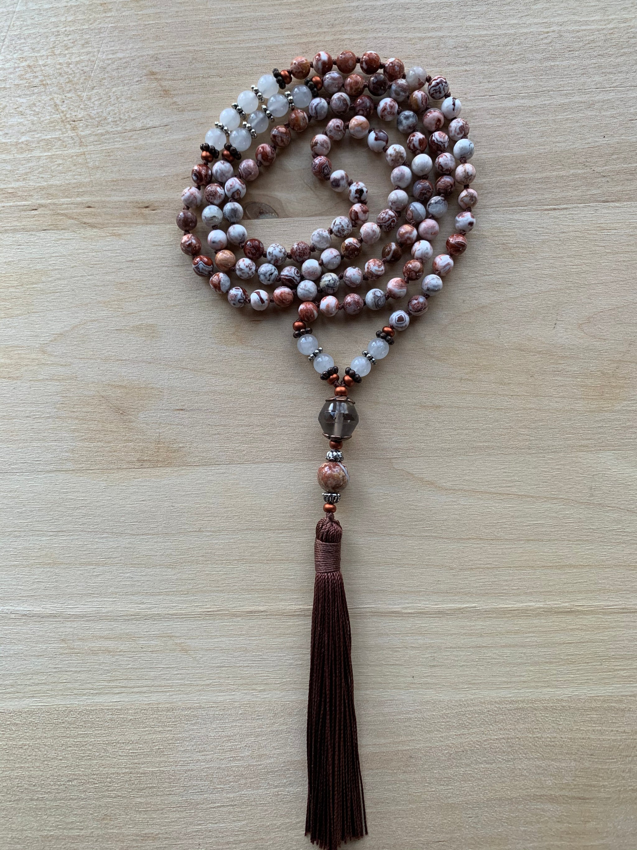 TELICA Crazy Lace Agate Mala necklace
