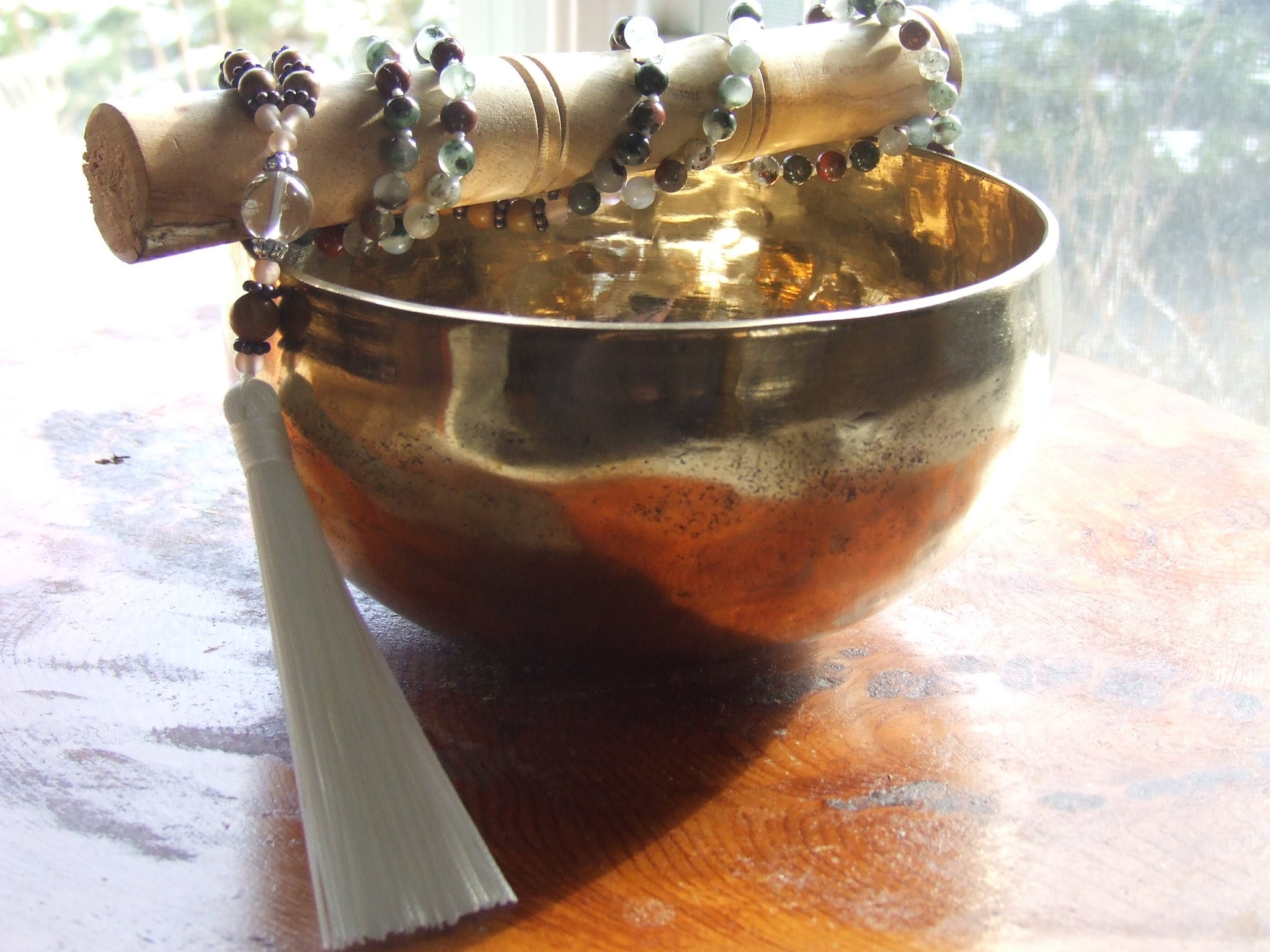 EREBUS Bloodstone gemstone Mala necklace for meditation