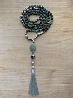 KOSTAL African Turquoise Mala necklace