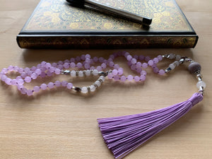 ANAHIM Lavender Jade mala necklace