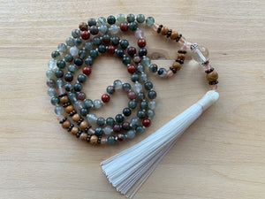 EREBUS Bloodstone gemstone Mala necklace for meditation