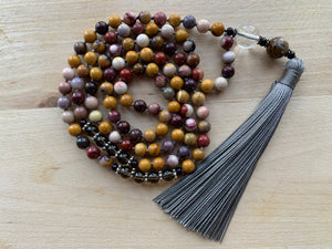 MOOKA Moukaite gemstone Mala necklace for meditation