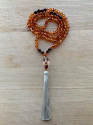 SABA Carnelian stone mala necklace for meditation